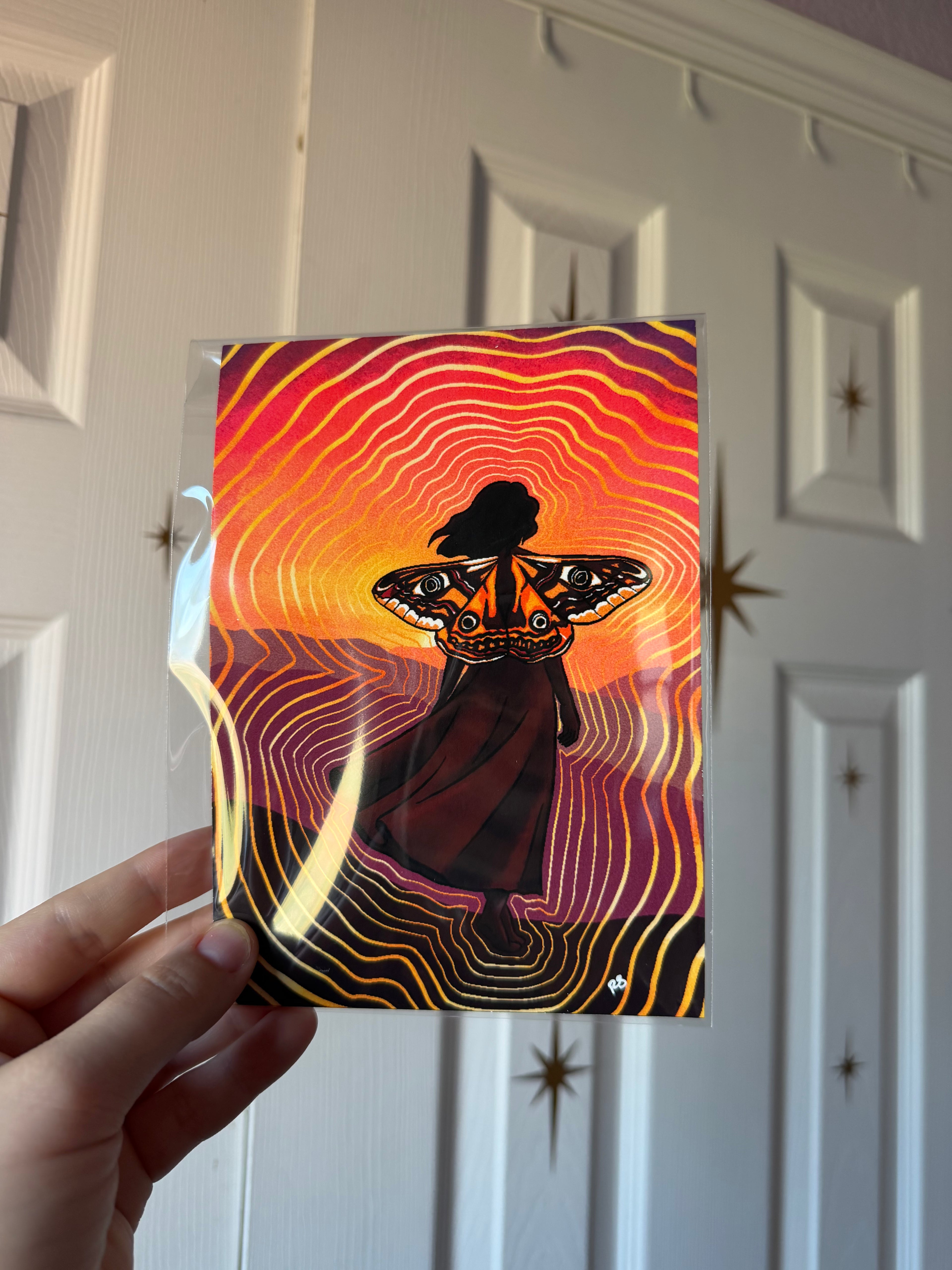 Sunset Moth 5x7 Art Print