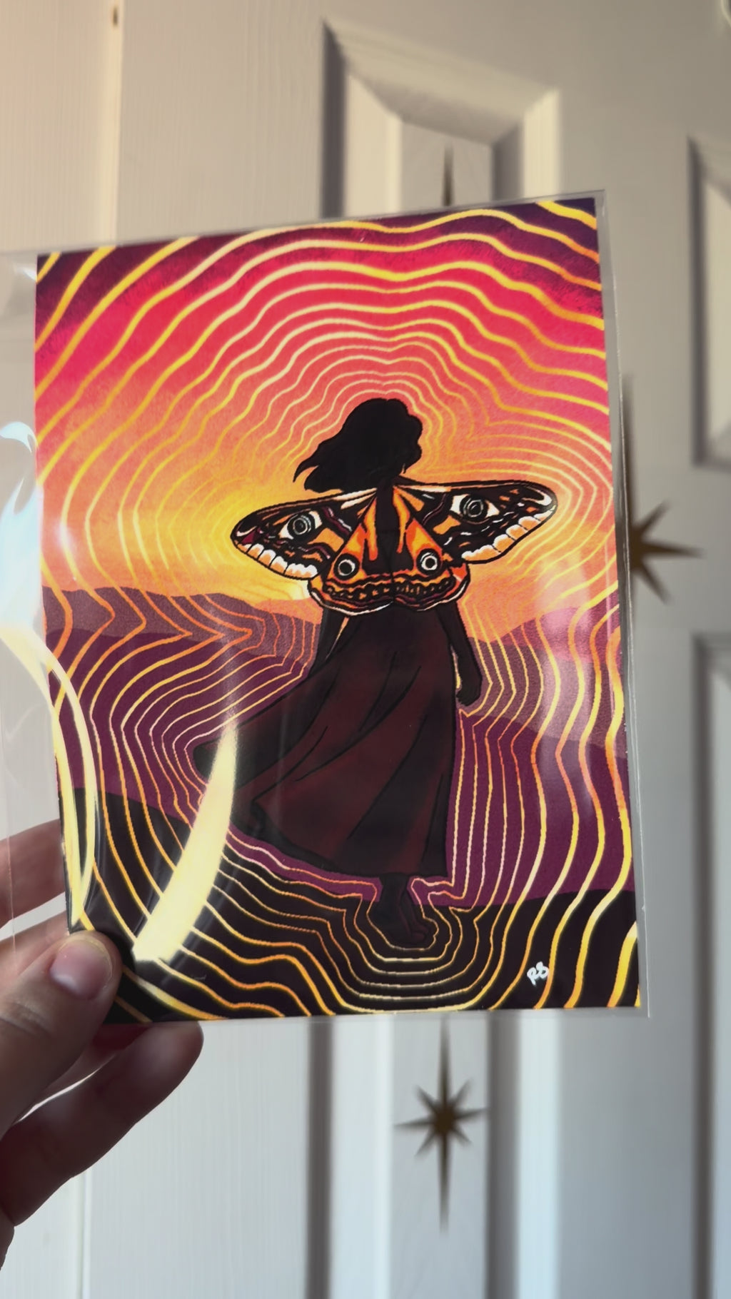 Sunset Moth 5x7 Art Print