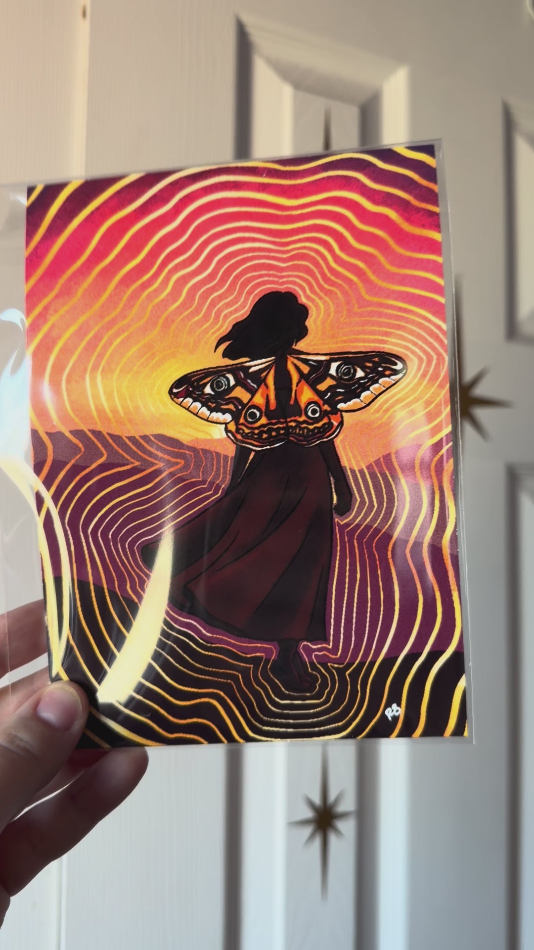 Sunset Moth 5x7 Art Print